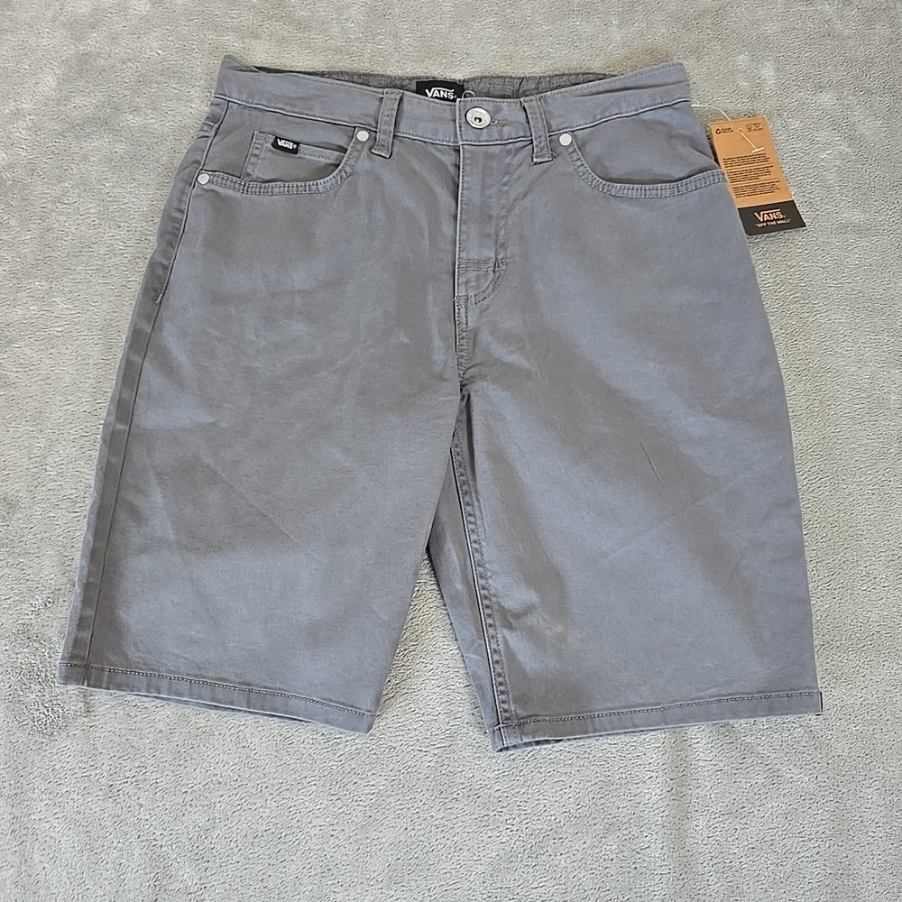 Vans Cooper Shorts Mens 28 Gray Stretch Skate Streetwear Grunge Casual Normcore